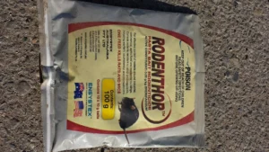 A sachet of rodenthor rat poison